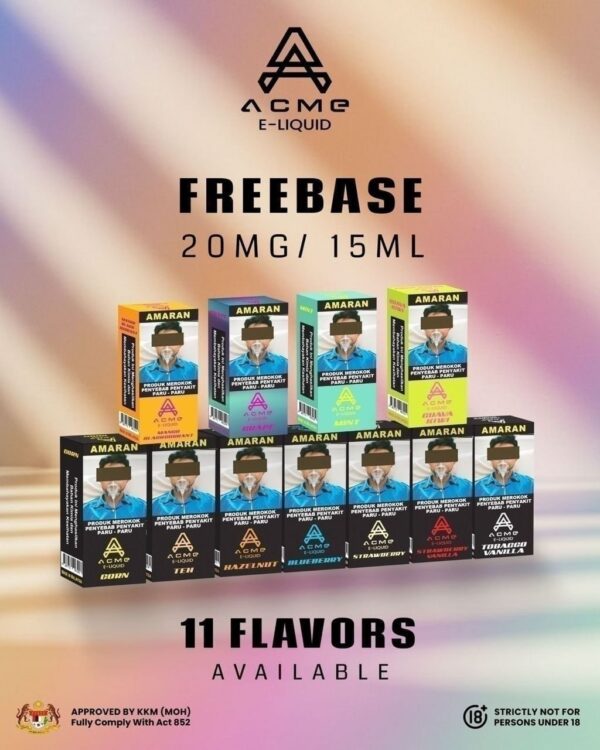 acme freebase e liquid 15ml 20mg akta registered genuine stock buy now acme freebase e liquid 15ml 20mg akta registered genuine stock buy now