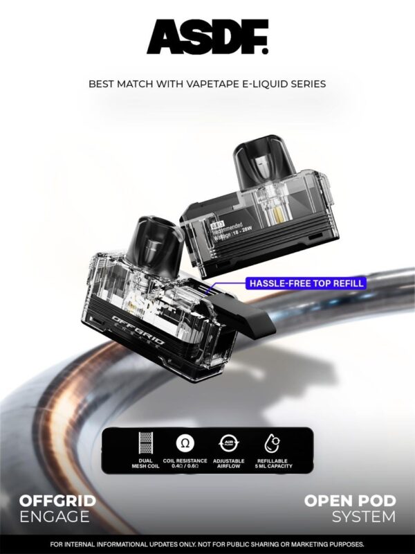 offgrid engage starter kit (include 0.4 ohm & 06 ohm cartridge) genuine stock buy now