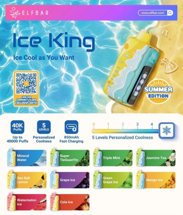 elfbar ice king 40k disposable summer edition genuine stock buy now