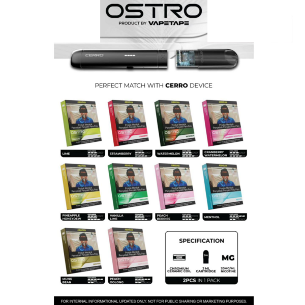ostro Ostro Cartridge 3ml Flavour Pod By ASDF | Official Authentic Product