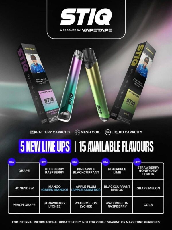 stiq disposable pod 3000 puffs by vapetape akta 852 registered genuine stock buy now stiq disposable pod 3000 puffs by vapetape akta 852 registered genuine stock buy now