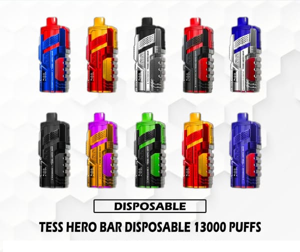 tess hero bar 13k puff disposable vape (buy 10 free 2)