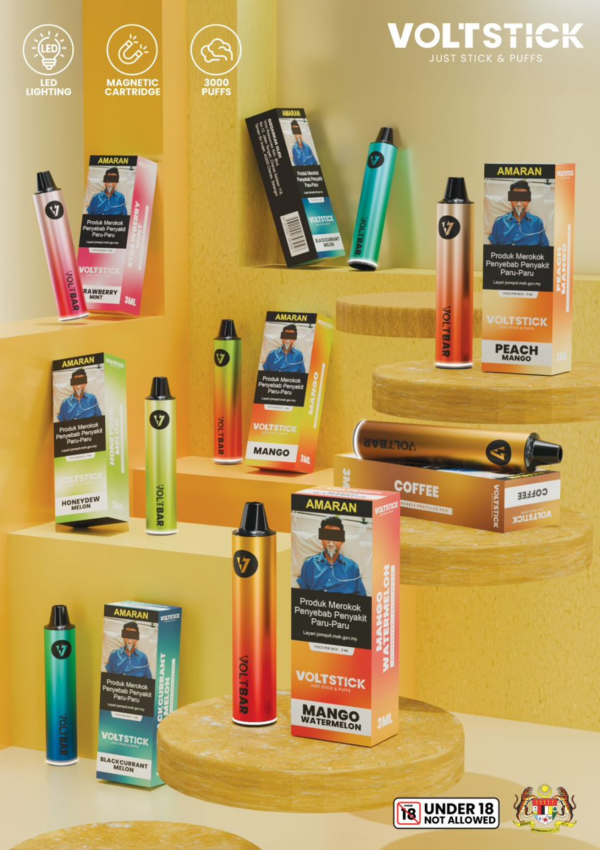 volt stick 3000 puff starter kit pack by volt bar akta 852 registered genuine stock buy now