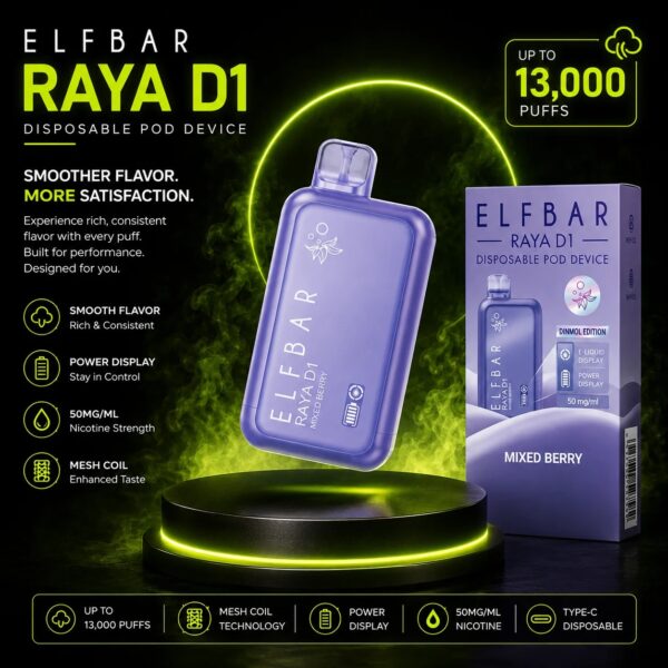 d1-2.jpg Elfbar Raya D1 13k Disposable Genuine Stock Buy Now